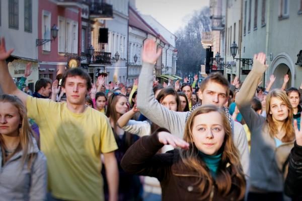 Vilniuje nufilmuota „Eurovizijos“ flashmobo akcija