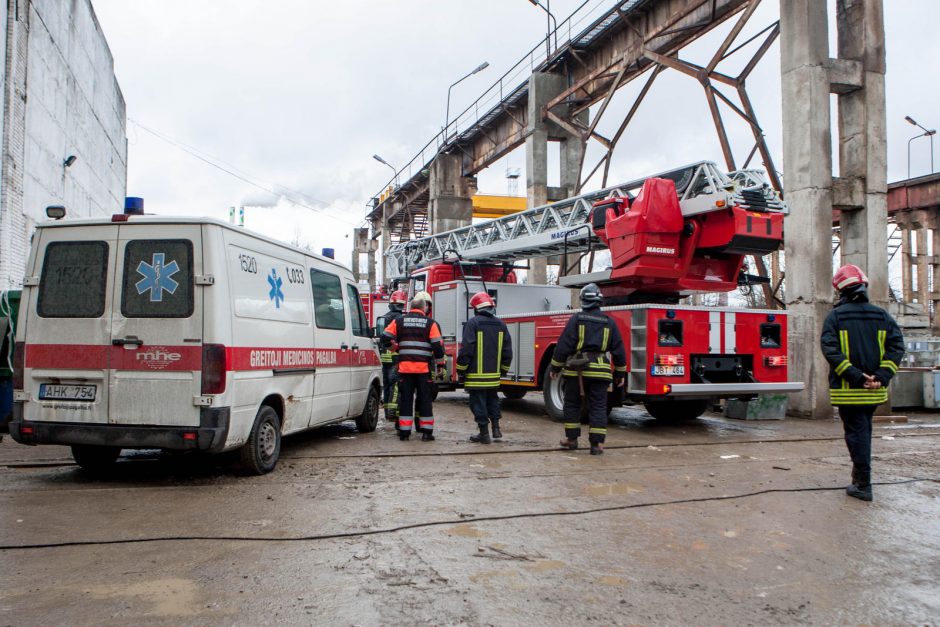 Nelaimė Kaune: autokranas prispaudė du darbininkus