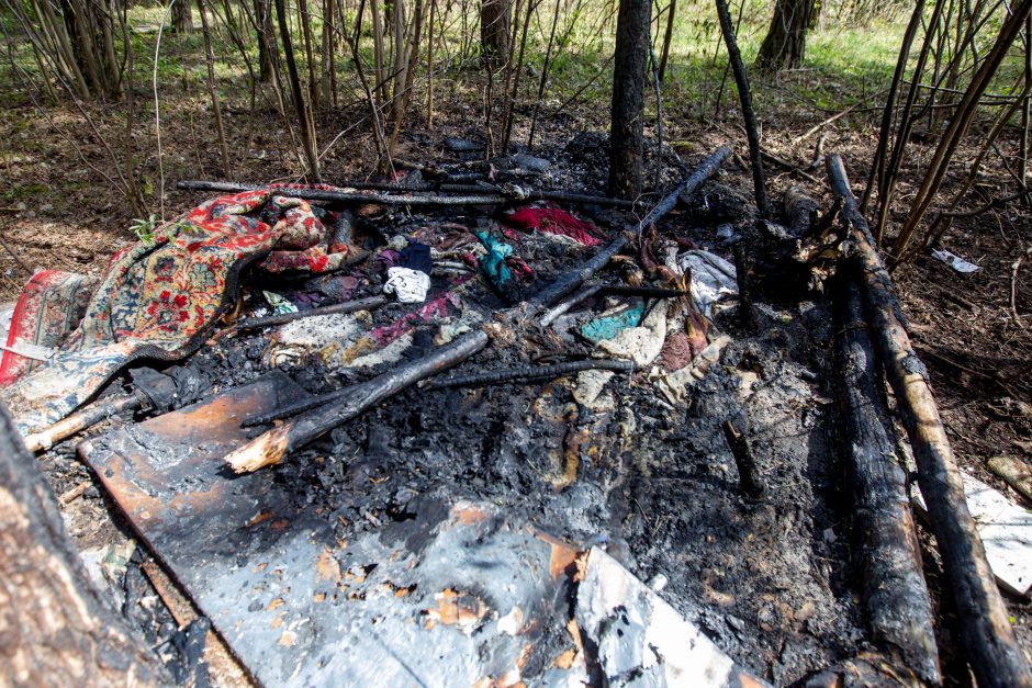 Šiurpi mirtis: Kleboniškio miške sudegė benamis