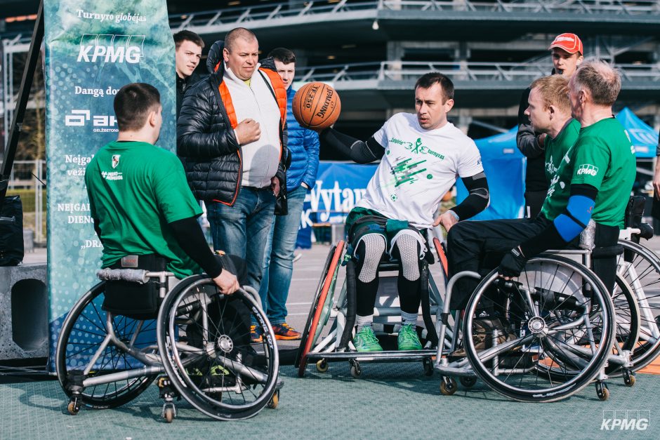 Kauniečius išjudino „Žalgirio“ 3×3 turnyras: rungėsi ir neįgalieji