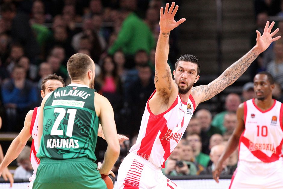 „Žalgiris“ neprilygo „Baskonia“ krepšininkams