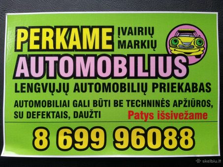 Skelbimas - NUPIRKSIME JUSU SENA AUTOMOBILIS