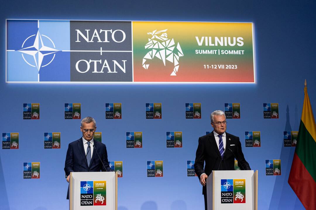 G. Nausėdos ir NATO generalinio sekretoriaus J. Stoltenbergo spaudos konferencija