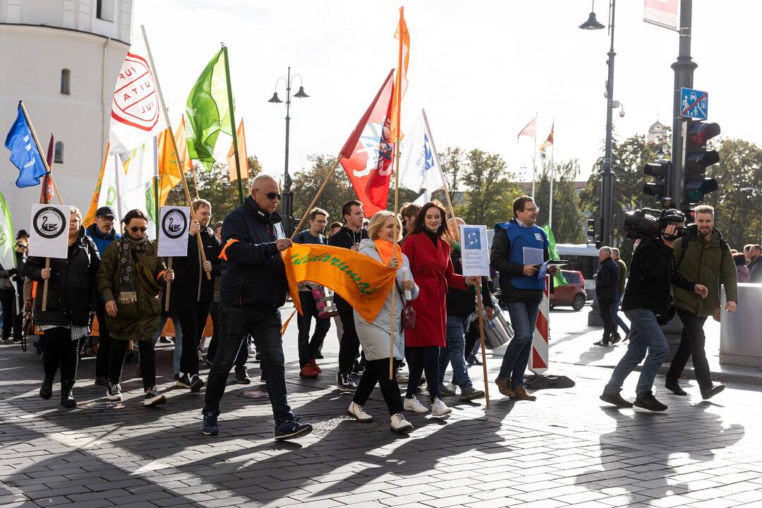 Profesinių sąjungų protestas Vilniuje