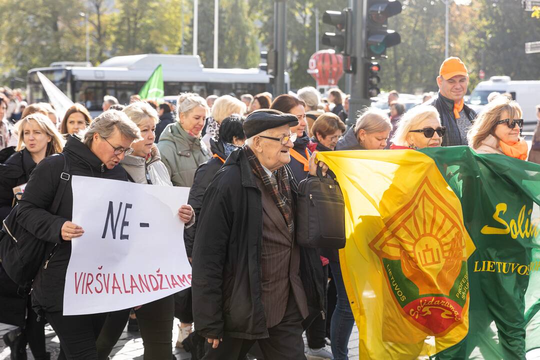 Profesinių sąjungų protestas Vilniuje