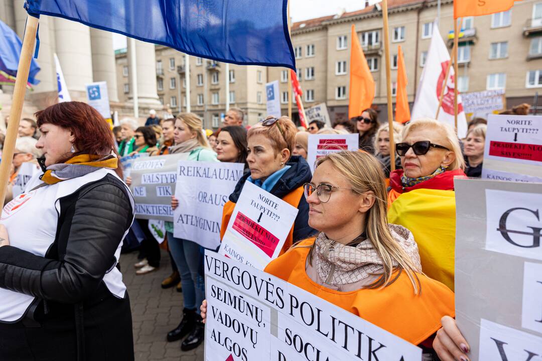 Profesinių sąjungų protestas Vilniuje