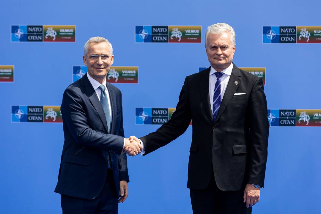 G. Nausėda susitiko su NATO generaliniu sekretoriumi J. Stoltenbergu