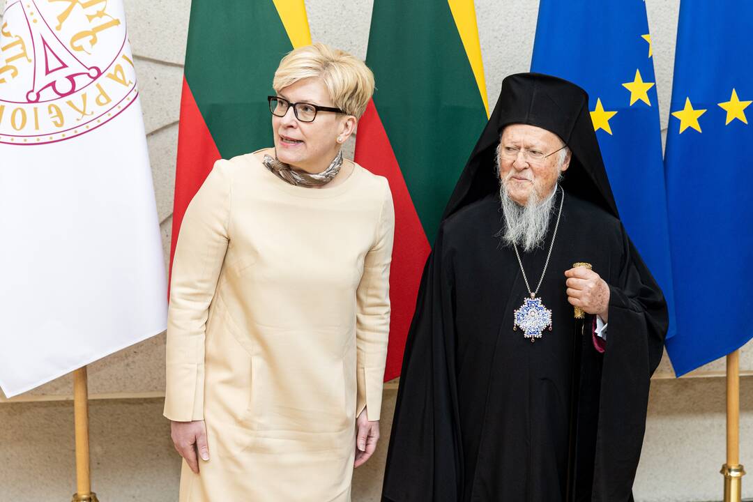 I. Šimonytė susitiko su Konstantinopolio patriarchu Baltramiejumi I