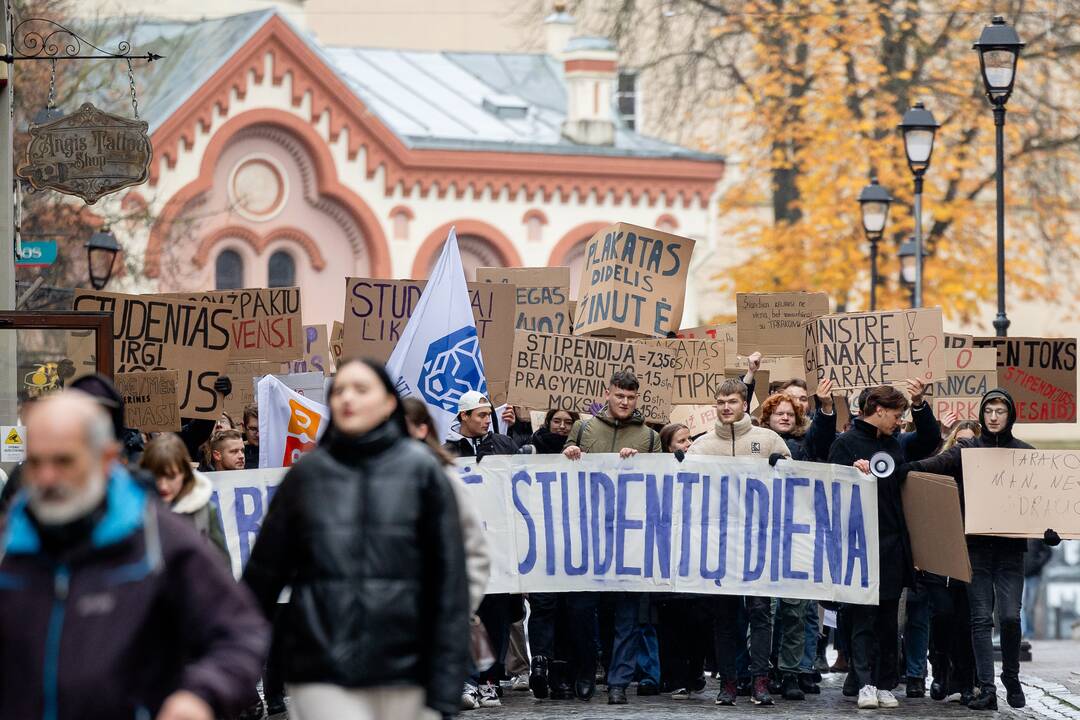 Studentų eisena Vilniuje
