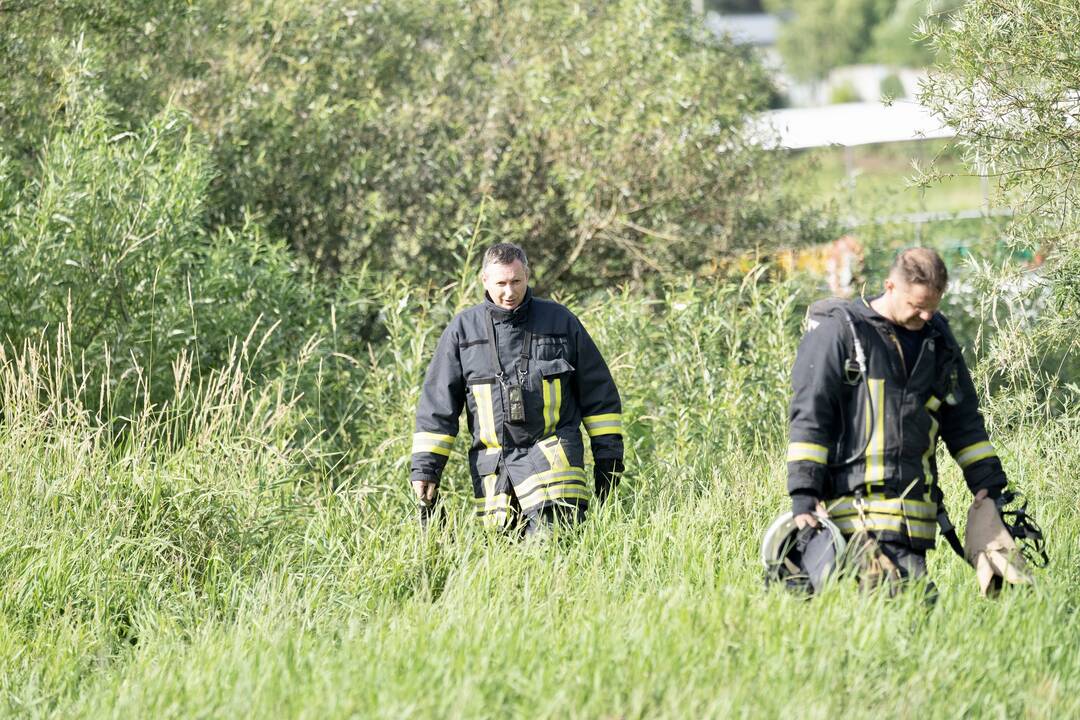 Pakaunėje degė laivas „Žalgiris“