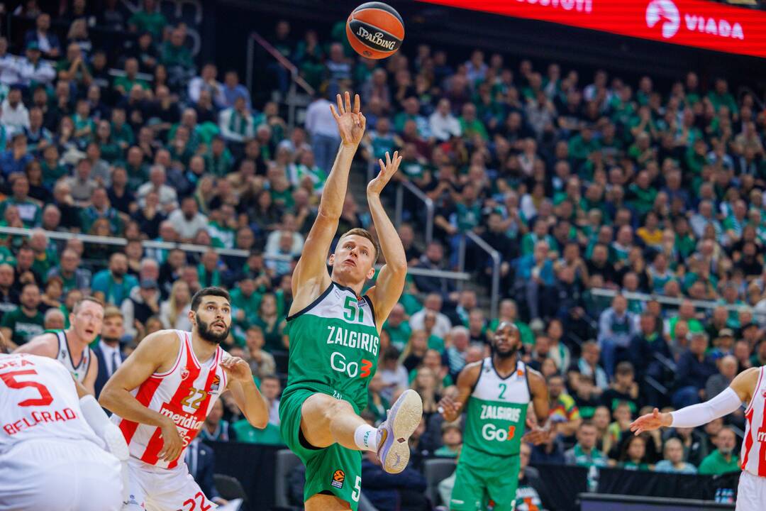 Eurolyga: Kauno „Žalgiris“ – Belgrado „Crvena Zvezda“ 79:74