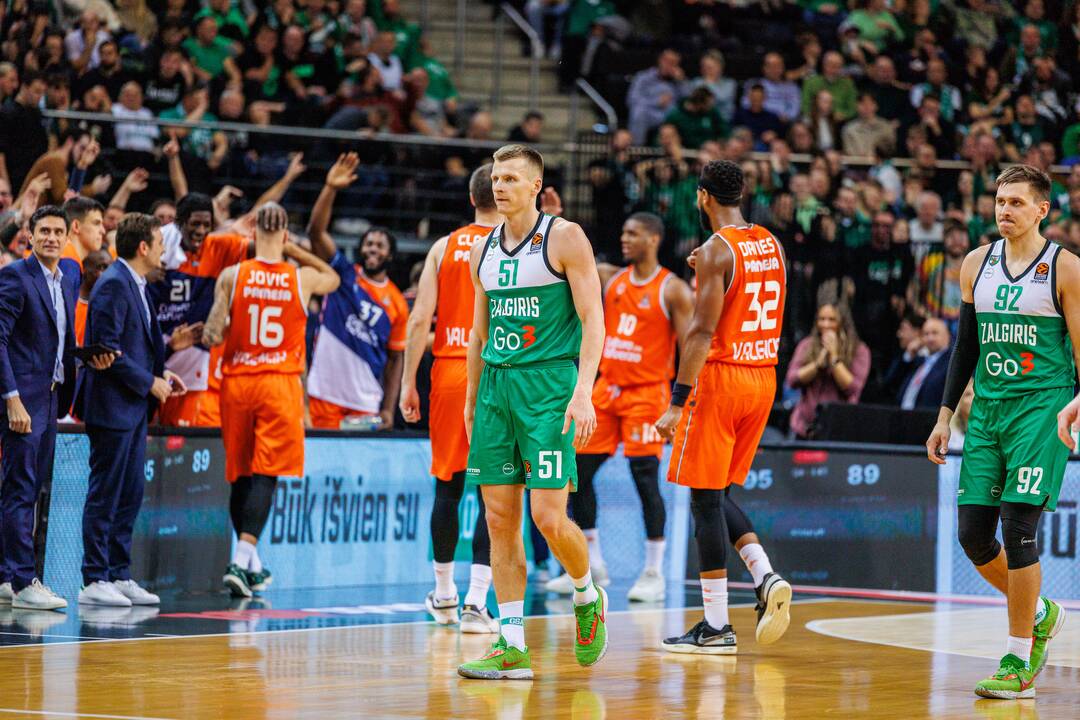 Eurolyga: Kauno „Žalgiris“ – Valensijos „Basket“ 72:87