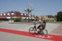 Permainos: klaipėdiečiai jau žingsniuoja pagražėjusia Pempininkų aikšte, dviratininkai rieda nauju dviračių taku.