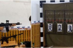 Žiniasklaida: Rusijoje moksleiviai mokomi šaudyti į V. Zelenskį ir J. Bideną