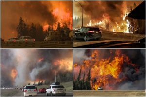 Gaisrai niokoja Kanadą: evakuoti 29 tūkst. žmonių, sunaikinta 20 namų