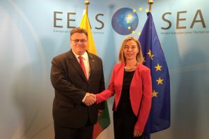 L. Linkevičius prašė F. Mogherini spausti Baltarusiją dėl AE