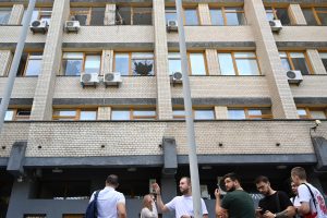 Kijevo biurų pastate sprogo granata