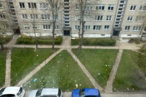 Tarp daugiabučių Debreceno kvartale – nemalonus vaizdelis
