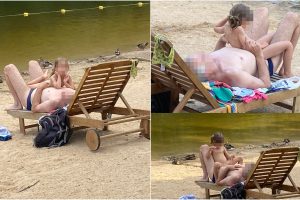 Šokiravo vyro elgesys su nuoga mergaite: paplūdimyje glostė, guldė ir sodino ant savo lytinių organų