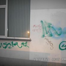 Pareigūnai uostamiestyje sulaikė grafitininką