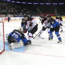 Pasaulio ledo ritulio čempionatas Kaune startavo estų staigmena