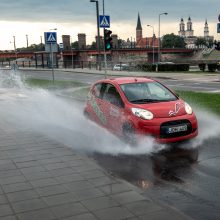 Netoli Vytauto Didžiojo tilto – nekasdienis vaizdas