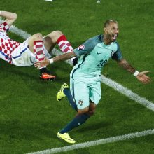Euro 2016: portugalai tik po pratęsimo išplėšė pergalę prieš kroatus 