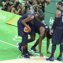 JAV krepšinio rinktinė patiesė ispanus ir žais olimpiados finale