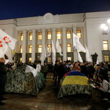 Kijeve per masinį protestą sužeisti keturi žmonės