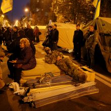 Kijeve per masinį protestą sužeisti keturi žmonės