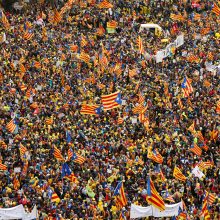 Briuselyje 45 tūkst. žmonių susirinko pareikšti paramos katalonams