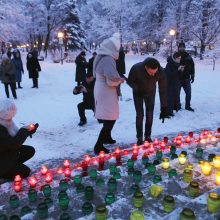 Žvakelių uždegimo akcija „Vienybės laiptai“