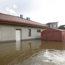 Purmaliuose vanduo tuoj sieks namų stogus