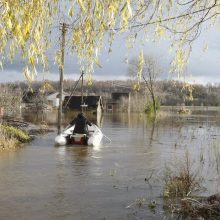 Purmaliuose vanduo tuoj sieks namų stogus