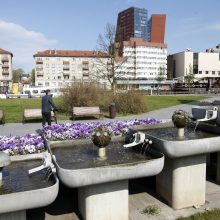 Klaipėdoje jau veikia fontanai