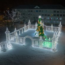 Širvintų mieste sužibo milžiniška Kalėdų karalystė