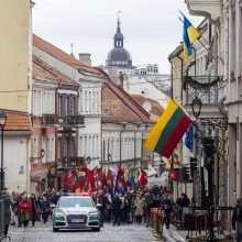 Lietuvos jaunimas Vasario 16-ąją mini eisenoje simboliniu valstybės keliu