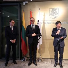 G. Landsbergis oficialiai atidarė Lietuvos ambasadą Pietų Korėjoje