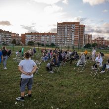 Sąjūdžio parke Klaipėdoje – kinas ir senjorų šokiai