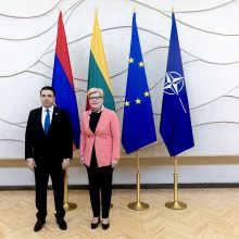 I. Šimonytė su Armėnijos parlamento vadovu aptarė glaudesnius santykius su ES