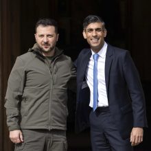 Ukrainos prezidentas atvyko į Londoną susitikti su Anglijos premjeru 