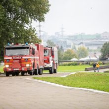 Į Kauno IX fortą sulėkė ugniagesiai: pratybose – radiacinis pavojus