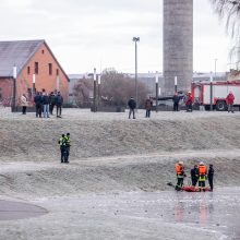 Garliavos parko upelyje aptiktas jame įšalusio nežinomo vyro kūnas 