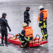 Garliavos parko upelyje aptiktas jame įšalusio nežinomo vyro kūnas 