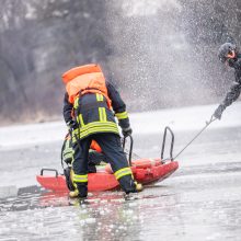 Garliavos parko upelyje aptiktas jame įšalusio nežinomo vyro kūnas 