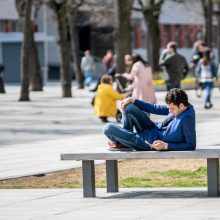 Kauniečiai džiaugėsi pavasarišku sekmadieniu