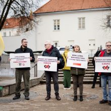 Vilniuje surengtas protestas dėl ūkininkų blokados Lenkijos–Ukrainos pasienyje