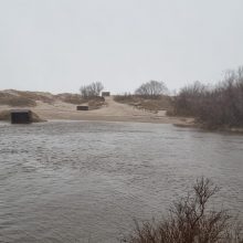 Išsiliejo Šventosios upė, užfiksuotas katastrofinio stiprumo vėjas