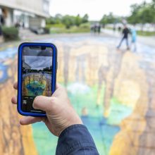 Vilniuje pristatytas rekordą pasiekęs 3D gatvės piešinys: idėją įkvėpė ir įvykiai Ukrainoje