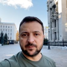 Ukrainai švenčiant Gynėjų dieną, V. Zelenskis žada pergalę kare